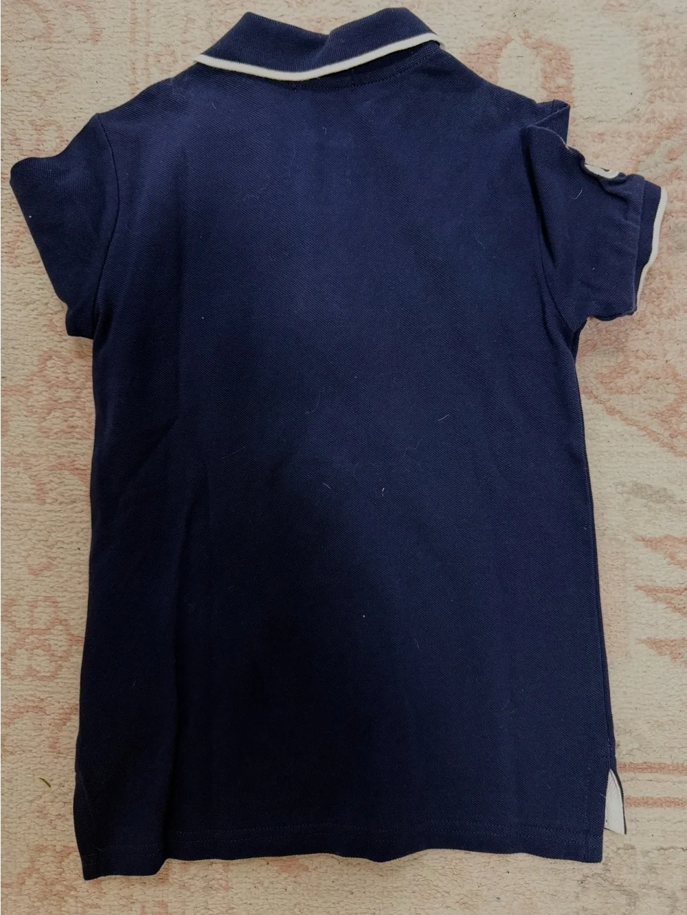 Ralph Lauren Navy Polo with White & Royal Blue Diagonal Stripes